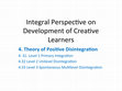 Research paper thumbnail of Integral Perspective on Development of Creative Learners: Lecture 4b Theory of Positive Disintegration