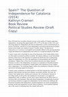 Research paper thumbnail of Book Review: Goodbye Spain? Political Studies Review. May 2016 14: pp. 293-294