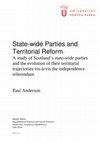 Research paper thumbnail of State-wide Parties and Territorial Reform