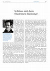 Research paper thumbnail of Dries (2015): Schluss mit dem Studenten-Bashing! (Forschung & Lehre)