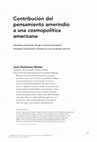 Research paper thumbnail of Juan Duchesne Winter, "Contribución del pensamiento amerindio a una cosmopolítica americana" 