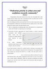 Research paper thumbnail of Pedestrian priority in urban area and usefulness towards community