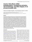 Research paper thumbnail of Aroclor-1254 affects mRNA polyadenylation, translational activation, cell morphology, and DNA integrity of rat primary prostate cells