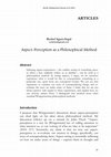 Research paper thumbnail of Aspect-Perception as a Philosophical Method