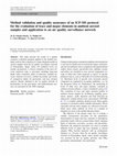 Research paper thumbnail of Method validation and quality assurance of an ICP-MS protocol for the evaluation of trace and major elements in ambient aerosol samples and application to an air quality surveillance network