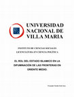 Research paper thumbnail of El rol del Estado Islámico en la difuminación de las fronteras en Medio Oriente