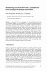 Research paper thumbnail of Monitoring heat transfer from a groundwater heat exchanger in a large tank model