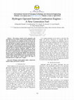 Research paper thumbnail of Hydrogen Operated Internal Combustion Engines – A New Generation Fuel