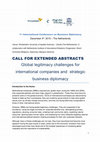 Research paper thumbnail of Business Diplomacy Conference December 2015 - Call for extended abstracts