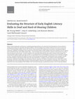 Research paper thumbnail of Evaluating the Structure of Early Literacy Skills in Deaf and Hard-of-Hearing Children.