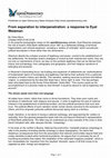 Research paper thumbnail of From separation to interpenetration: a bi-national state in Palestine/Israel