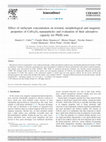 Research paper thumbnail of Effect of surfactant concentration on textural, morphological and magnetic properties of CoFe2O4 nanoparticles and evaluation of their adsorptive capacity for Pb(II) ions