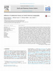 Research paper thumbnail of Influence of subduction history on South American topography