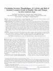 Research paper thumbnail of Circulating Secretory Phospholipase A2 Activity and Risk of Incident Coronary Events in Healthy Men and Women The EPIC-NORFOLK Study