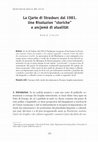 Research paper thumbnail of La Cjarte di Strasburc dal 1981. Une Risoluzion “storiche” e ancjemò di atualitât