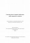 Research paper thumbnail of Connecting citizens to legislative deliberations:   public engagement in committees