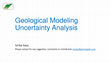 Research paper thumbnail of Uncertainty Analysis in Geological Modeling