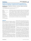 Research paper thumbnail of Explicit recognition of emotional facial expressions is shaped by expertise: evidence from professional actors.