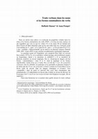 Research paper thumbnail of Traits Verbaux Dans Les Noms Et Les Formes Nominalisées Du Verbe