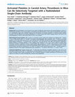 Research paper thumbnail of Activated Platelets in Carotid Artery Thrombosis in Mice Can Be Selectively Targeted with a Radiolabeled Single-Chain Antibody