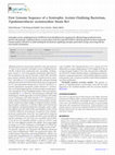 Research paper thumbnail of First Genome Sequence of a Syntrophic Acetate-Oxidizing Bacterium, Tepidanaerobacter acetatoxydans Strain Re1