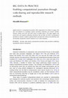 Research paper thumbnail of Big Data in Practice: Enabling Computational Journalism Through Code-Sharing and Reproducible Research Methods