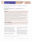 Research paper thumbnail of Ultrasonic Margin Preparation for Fixed Prosthodontics: A Pilot Study