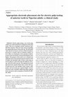 Research paper thumbnail of Appropriate electrode placement site for electric pulp testing of anterior teeth in Nigerian adults: a clinical study