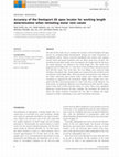 Research paper thumbnail of Accuracy of the Dentaport ZX apex locator for working length determination when retreating molar root canals