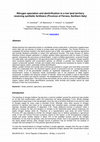 Research paper thumbnail of Nitrogen speciation and denitrification in a low land territory receiving synthetic fertilizers (Province of Ferrara, Northern Italy)