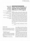 Research paper thumbnail of Distinct neural mechanisms of individual and developmental differences in VSTM capacity