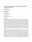 Research paper thumbnail of Learning support tools for developing spatial abilities in engineering design