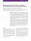 Research paper thumbnail of Habitat association and coexistence of endemic and introduced ant species in the Galápagos Islands