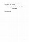 Research paper thumbnail of Professional integrity, social work and the ethics of distrust