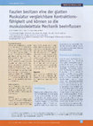 Research paper thumbnail of Faszien besitzen eine der glatten Muskulatur vergleichbare Kontraktionsfähigkeit und können so die muskuloskelettale Mechanik beeinflussen