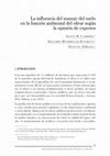 Research paper thumbnail of La influencia del manejo del suelo en la función ambiental del olivar en la opinión de expertos