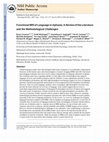 Research paper thumbnail of Functional MRI of Language in Aphasia: A Review of the Literature and the Methodological Challenges