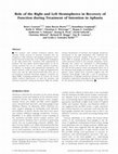 Research paper thumbnail of Role of the Right and Left Hemispheres in Recovery of Function during Treatment of Intention in Aphasia