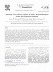 Research paper thumbnail of Assessing cross-cultural validity of scales: A methodological review and illustrative example