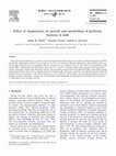 Research paper thumbnail of Effect of temperature on growth and metabolism of probiotic bacteria in milk