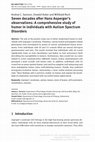 Research paper thumbnail of Seven decades after Hans Asperger's observations: A comprehensive study of humor in individuals with Autism Spectrum Disorders