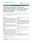 Research paper thumbnail of The atypical cannabinoid O-1602 shows antitumorigenic effects in colon cancer cells and reduces tumor growth in a colitis-associated colon cancer model