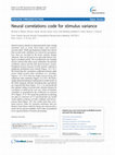 Research paper thumbnail of Neural correlations code for stimulus variance