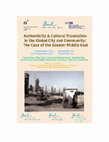 Research paper thumbnail of Cultural Translation in the Global City and Community: The Case of The Greater Middle East, CONFERENCE POSTER AND PROGRAM, Lausanne