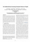 Research paper thumbnail of On collaboratively conveying computer science to pupils