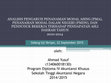 Research paper thumbnail of PPT Sidang Kompre : Analisis Pengaruh Penanaman Modal Asing (PMA), Penanaman Modal Dalam Negeri (PMDN), dan Penduduk Bekerja Terhadap Pendapatan Asli Daerah Tahun 2010-2014