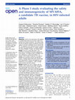 Research paper thumbnail of A Phase I study evaluating the safety and immunogenicity of MVA85A, a candidate TB vaccine, in HIV-infected adults