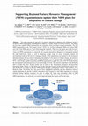 Research paper thumbnail of Supporting Regional Natural Resource Management (NRM) organisations to update their NRM plans for adaptation to climate change