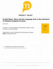 Research paper thumbnail of Review of Georgiana Donavin, Scribit Mater: Mary and the Language Arts in the Literature of Medieval England. Washington, DC: The Catholic University of American Press, 2012. Comitatus: A Journal of Medieval and Renaissance Studies. 2012.