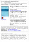 Research paper thumbnail of Learning and Innovation in Agriculture and Rural Development: The Use of the Concepts of Boundary Work and Boundary Objects